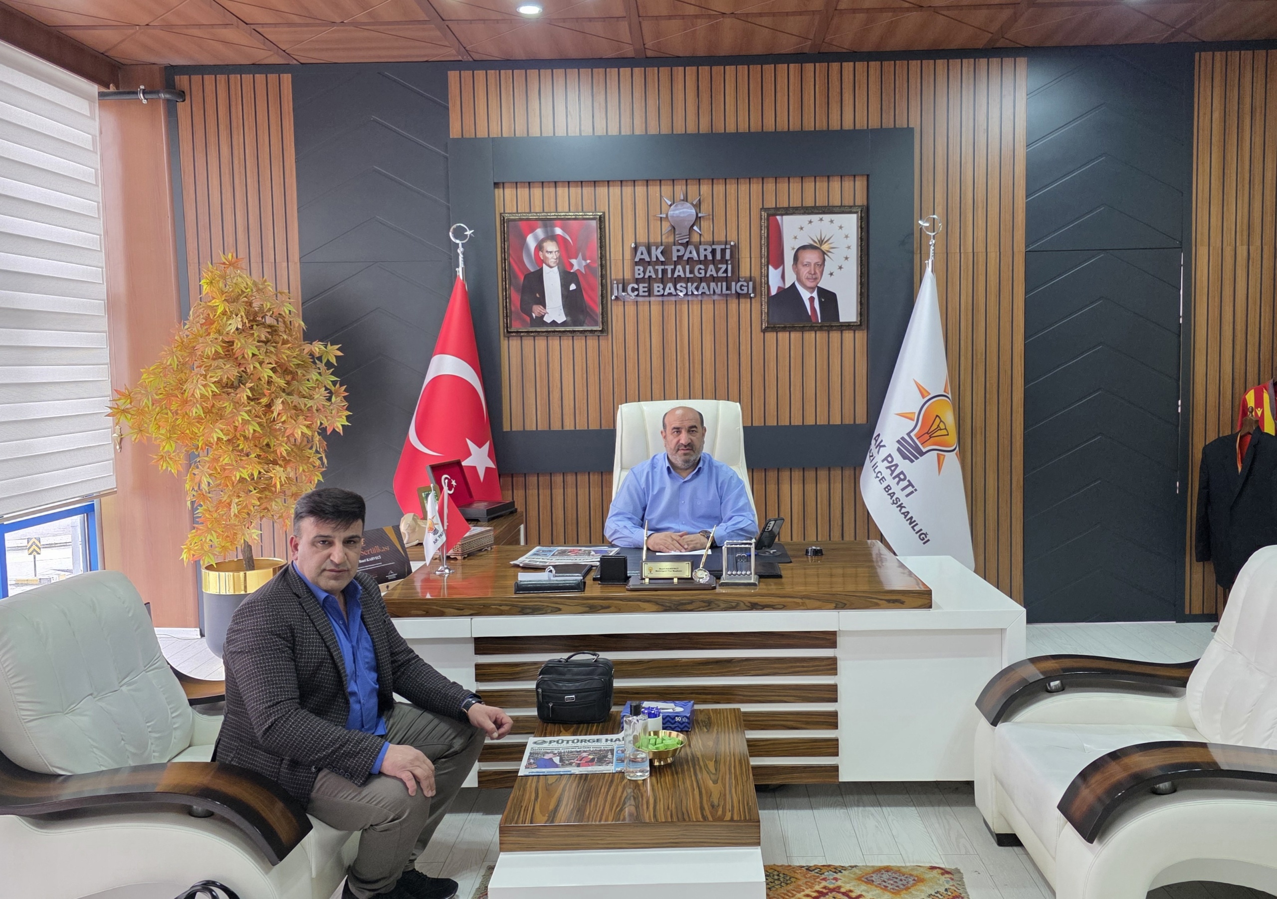 PÜTÜRGE HABER AJANSI’NDAN BAŞKAN KAHVECİ’YE ZİYARET 