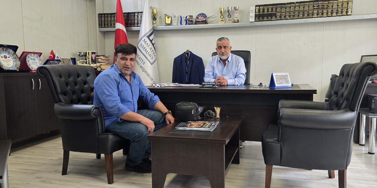 PÜTÜRGE HABER AJANSI’NDAN SMMM ODA BAŞKANI SERDAR BÖKE’YE ZİYARET 